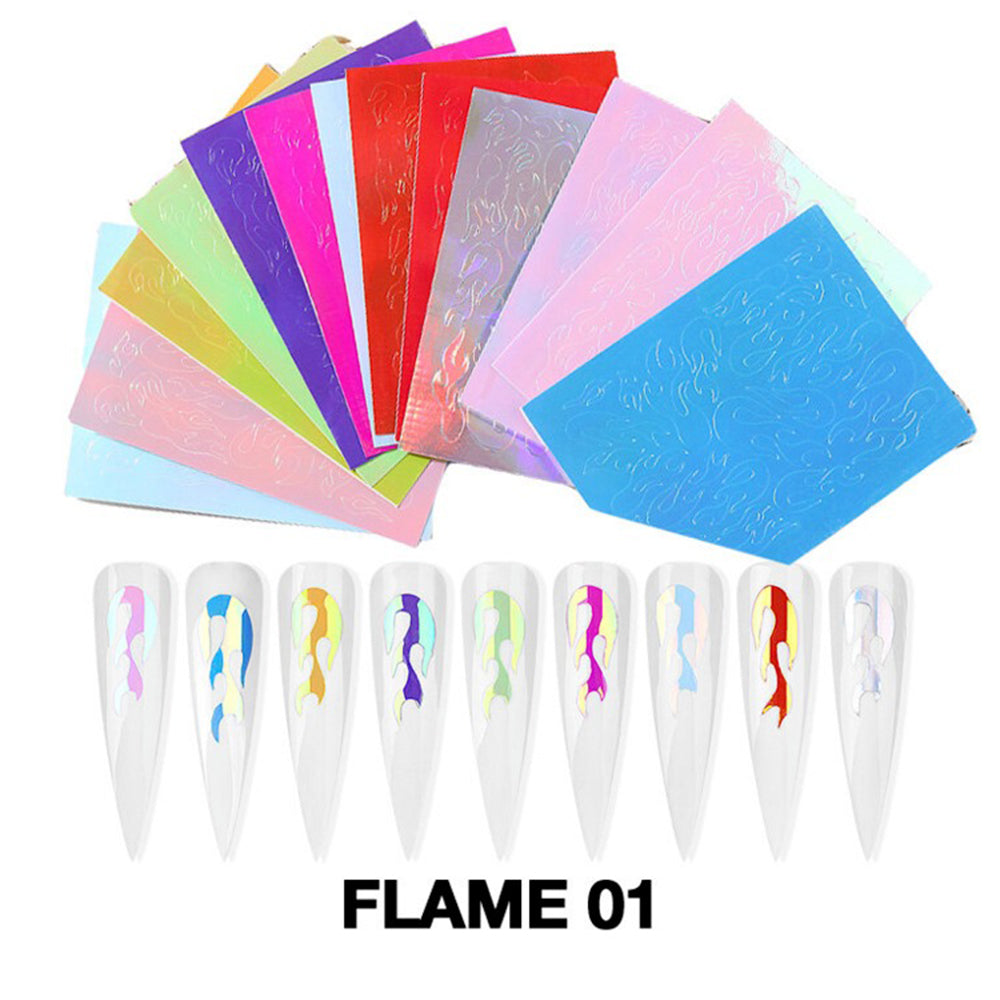 Cre8tion Nail Art Sticker 16 pcs Flame 01 1101-1083