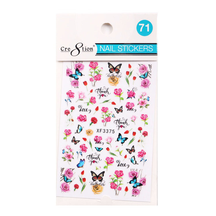 Cre8tion Nail Art Sticker Butterfly 71 1101-1202
