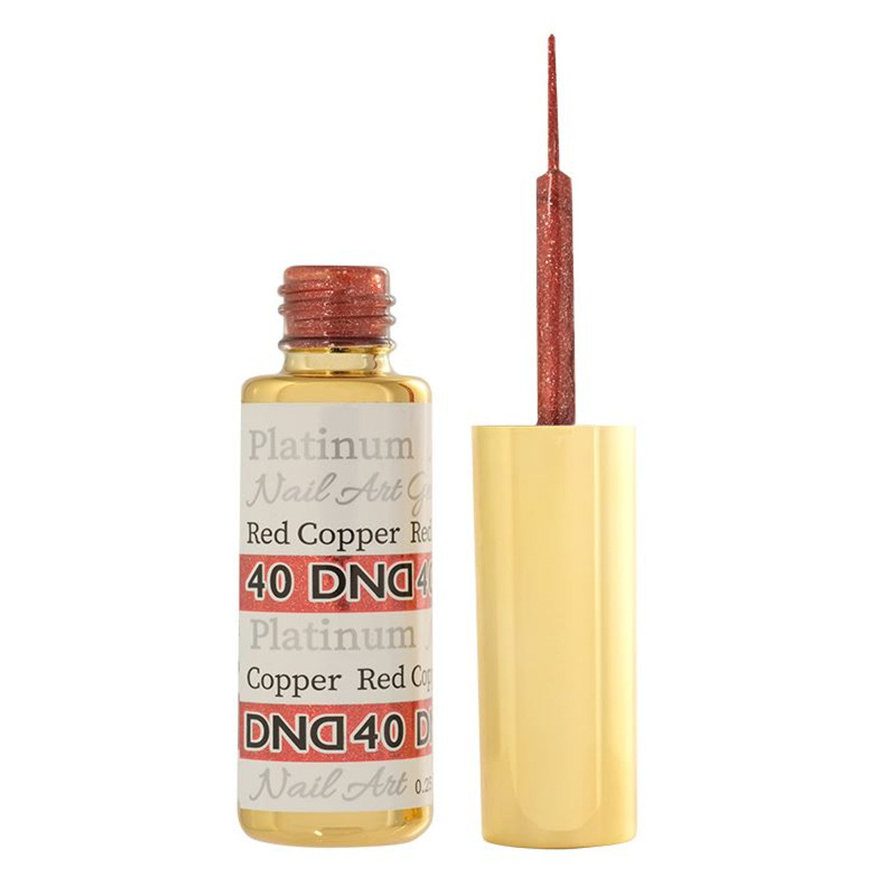 DND Nail Art Gel 0.25 fl oz/9 ml - Platinum Red Copper DND40