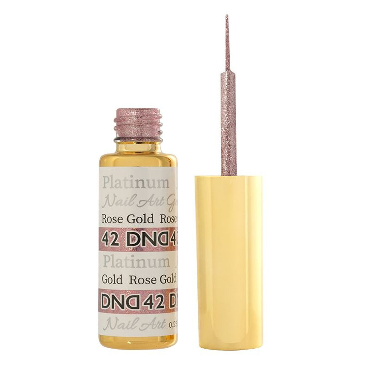 DND Nail Art Gel 0.25 fl oz/9 ml - Platinum Rose Gold DND42