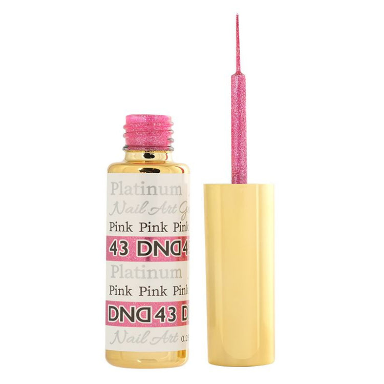 DND Nail Art Gel 0.25 fl oz/9 ml - Platinum Pink DND43