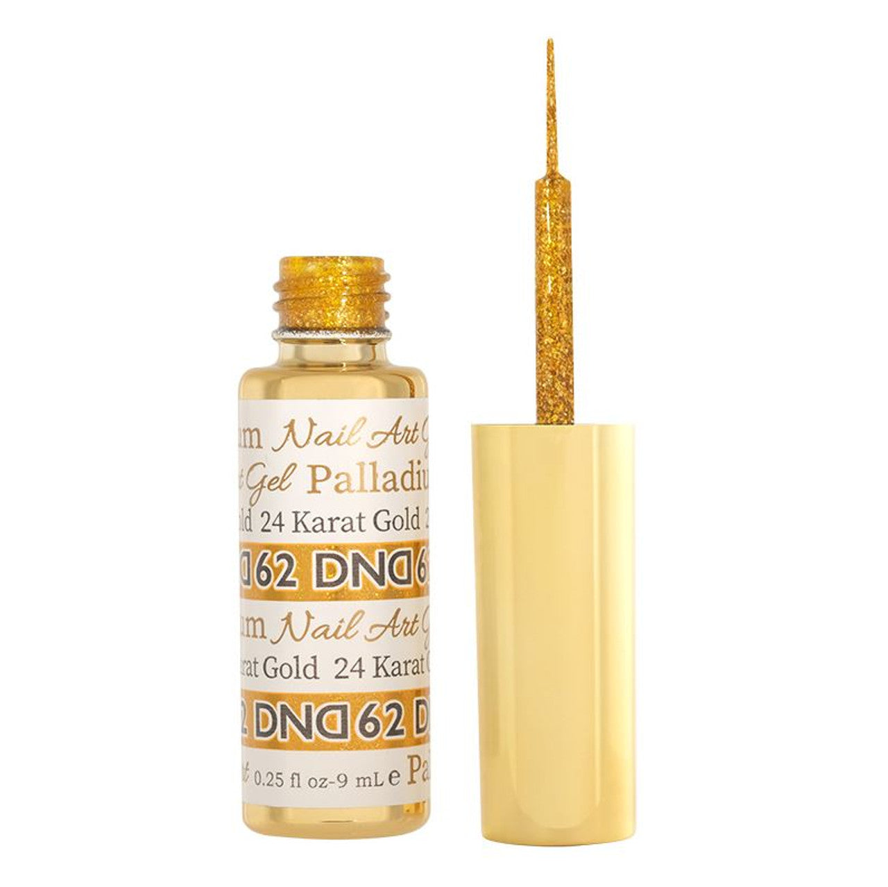 DND Nail Art Gel 0.25 oz/9ml - Palladium 24 Karat Gold DND62