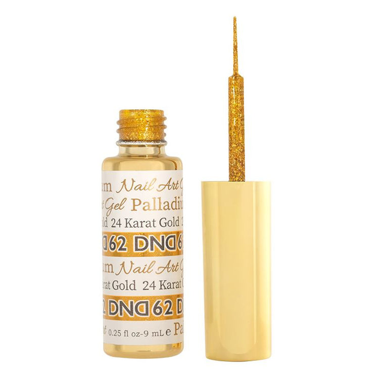 DND Nail Art Gel 0.25 oz/9ml - Palladium 24 Karat Gold DND62