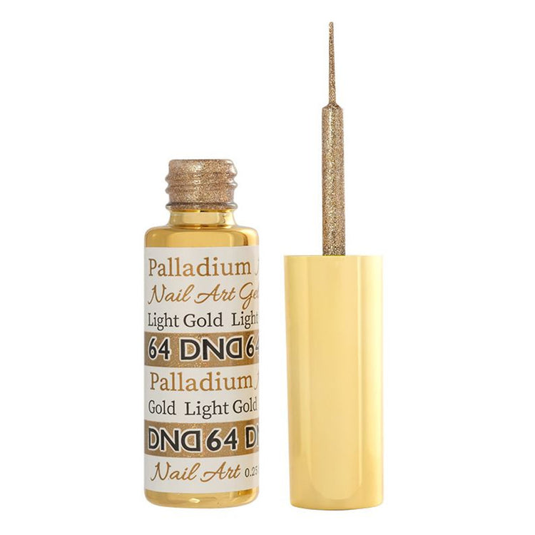 DND Nail Art Gel 0.25 fl oz/9ml - Palladium Light Gold DND64