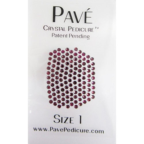 Bộ Mini Pave Crystal Pedicure, 8 món - Thạch anh tím