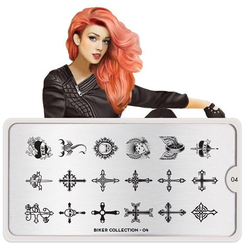 MoYou Nail Art Plate Collection Biker 04 #MPBIK04