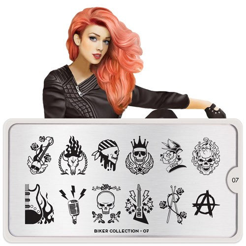 MoYou Nail Art Plate Collection Biker 07 #MPBIK07