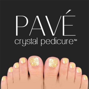 Mini kit pédicure pavé de cristal, 8 pièces - Or