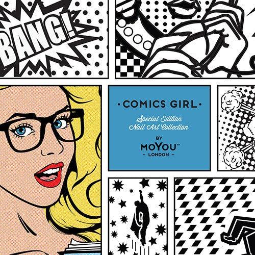 MoYou Nail Art Plate Collection Comics Girl 03 #MPCOM03
