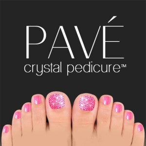 Bộ mini chăm sóc móng chân Pave Crystal, 8 món - Hương Hoa hồng
