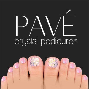 Pave Crystal Pedicure Mini Kit, 8pcs - Crystal AB