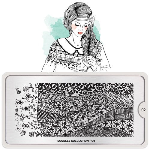 MoYou Nail Art Plate Collection Doodles 02 #MPDOO02