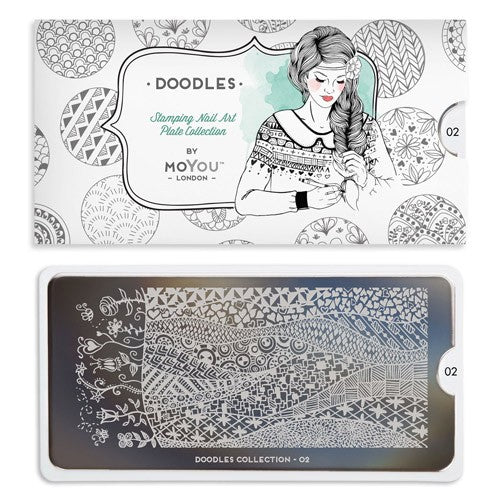 MoYou Nail Art Plate Collection Doodles 02 #MPDOO02