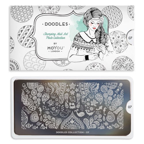 MoYou Nail Art Plate Collection Doodles 07 #MPDOO07