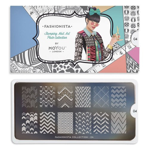 MoYou Nail Art Plate Collection Fashionista 04 #MPFAS04