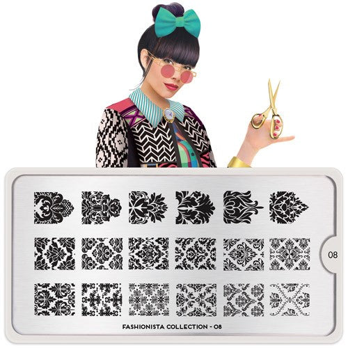 MoYou Nail Art Plate Collection Fashionista 08 #MPFAS08