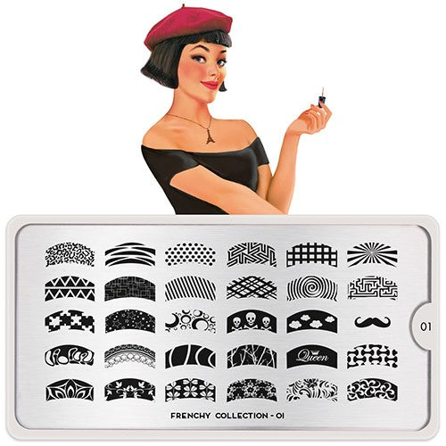 MoYou Nail Art Plate Collection Frenchy 01 #MPFRE01