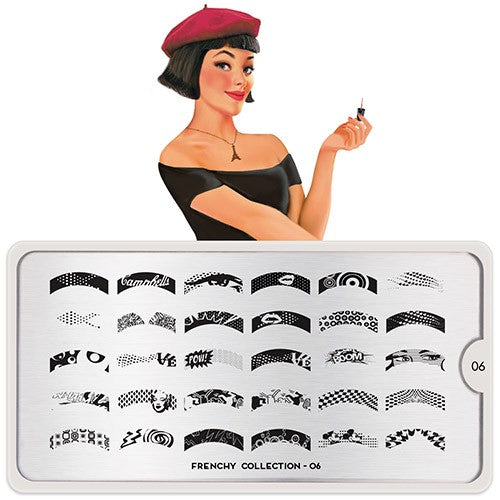 MoYou Nail Art Plate Collection Frenchy 06 #MPFRE06
