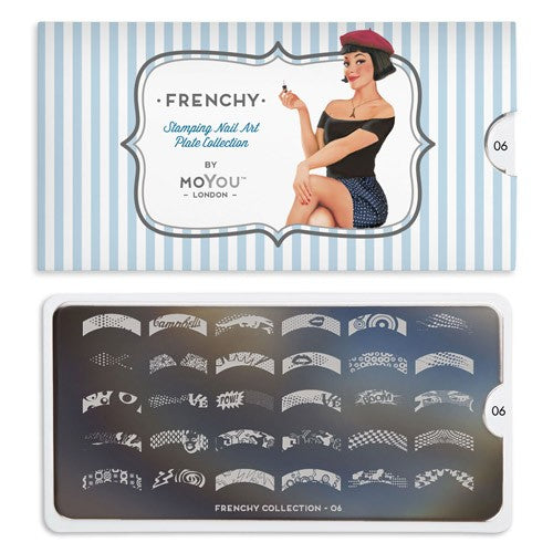 MoYou Nail Art Plate Collection Frenchy 06 #MPFRE06