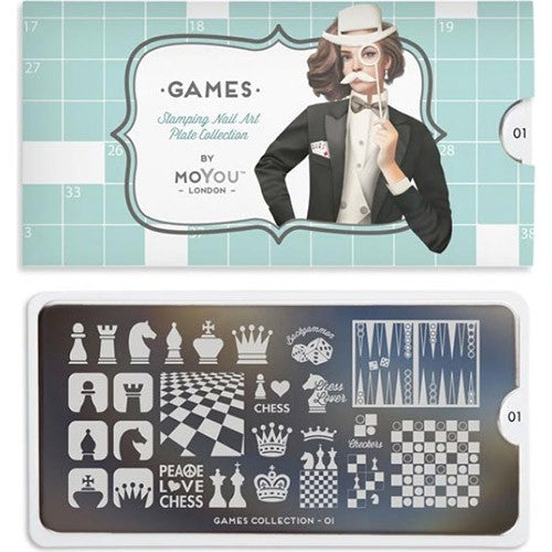MoYou Nail Art Plate Collection Games 01 #MPGAM01