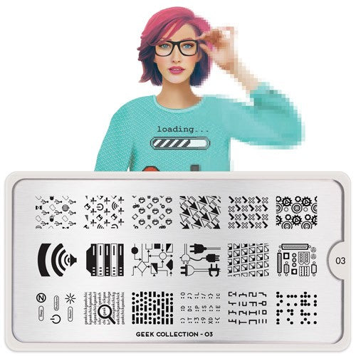 MoYou Nail Art Plate Collection Geek 03 #MPGEE03