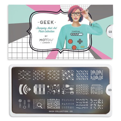 MoYou Nail Art Plate Collection Geek 03 #MPGEE03