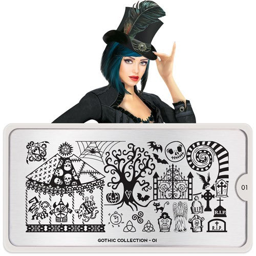 MoYou Nail Art Plate Collection Gothic 01 #MPGOT01