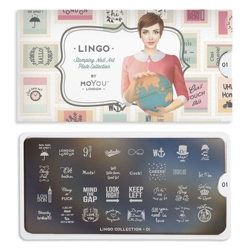 MoYou Nail Art Plate Collection Lingo 01 #MPLIN01