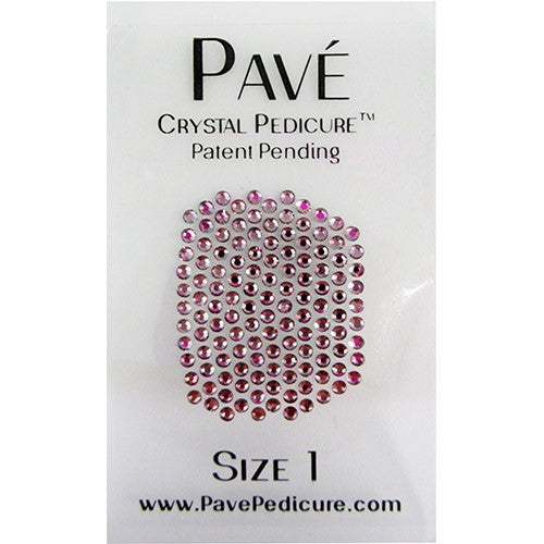 Pave Crystal Pedicure Mini Kit, 8pcs - Light Amethyst