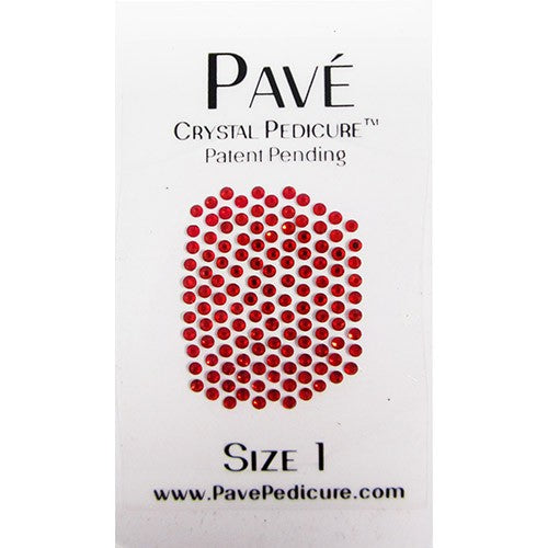Pave Crystal Pedicure Mini Kit, 8pcs - Light Siam