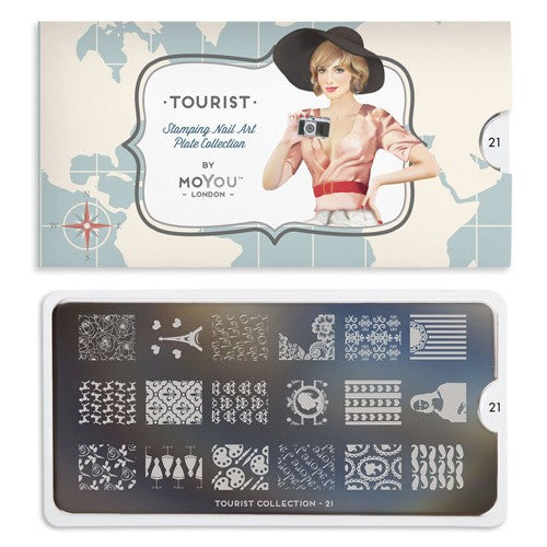 MoYou Nail Art Plate Collection Tourist 21 #MPTOU21