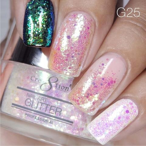 Cre8tion Nail Art Glitter 1 fl oz/30g Glitter 25 #1101-0516
