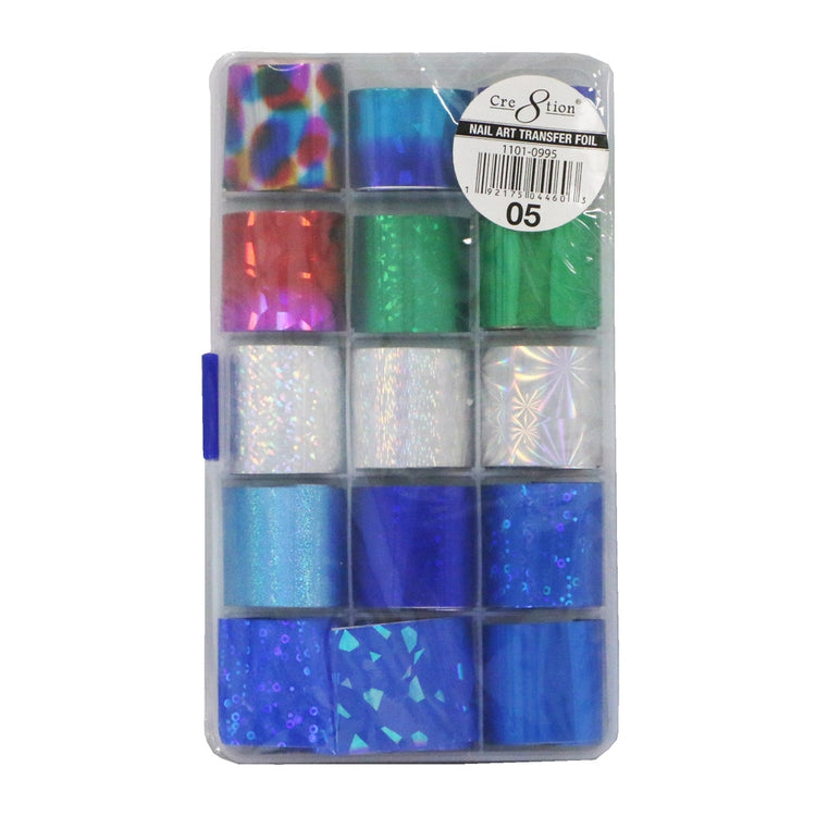 Cre8tion 15 Designs Nail Art Transfer Foil Col.05 #1101-0995
