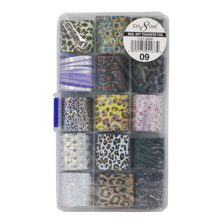 Cre8tion 15 Designs Nail Art Transfer Foil Col.09 #1101-0999