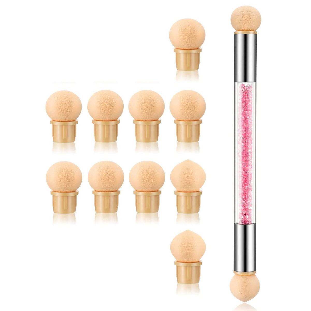 Nail Art Brush Replaceable Sponge Head Pink 49950