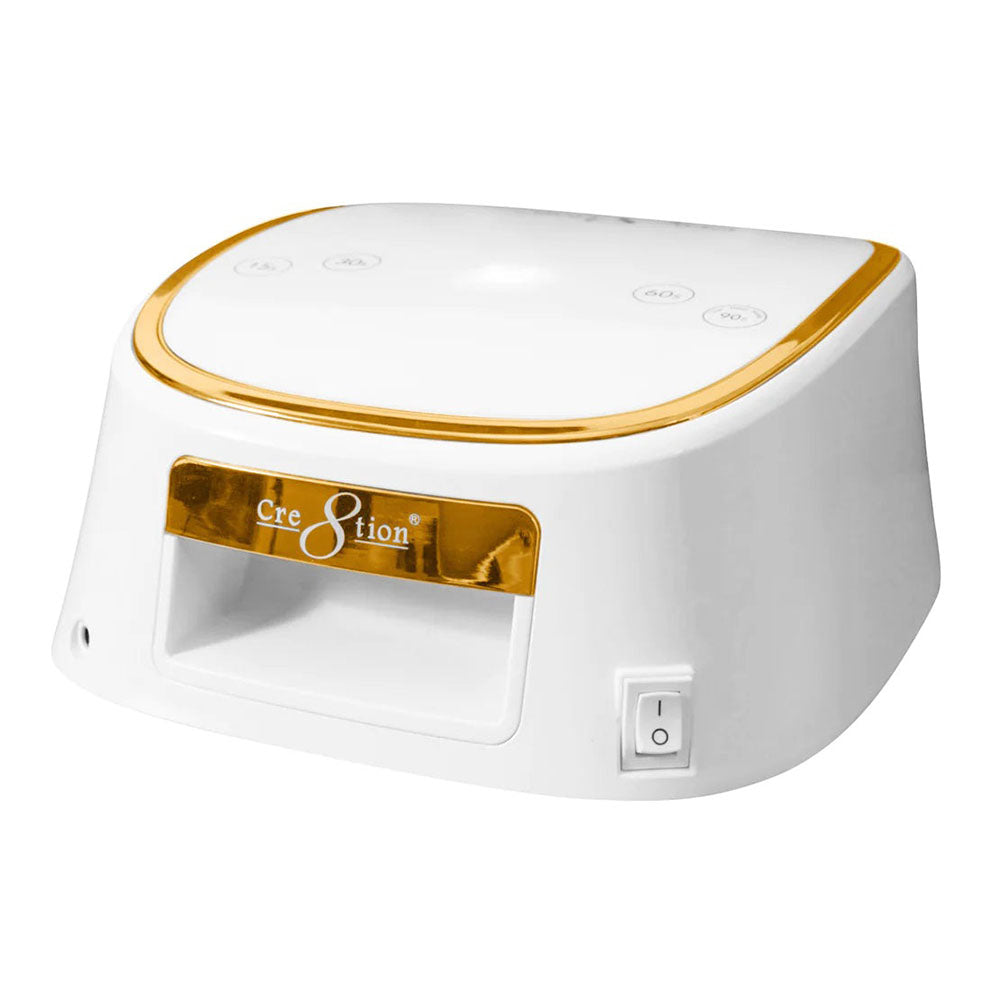 Cre8tion Corless LED/UV Lamp White with Gold Rim 13198