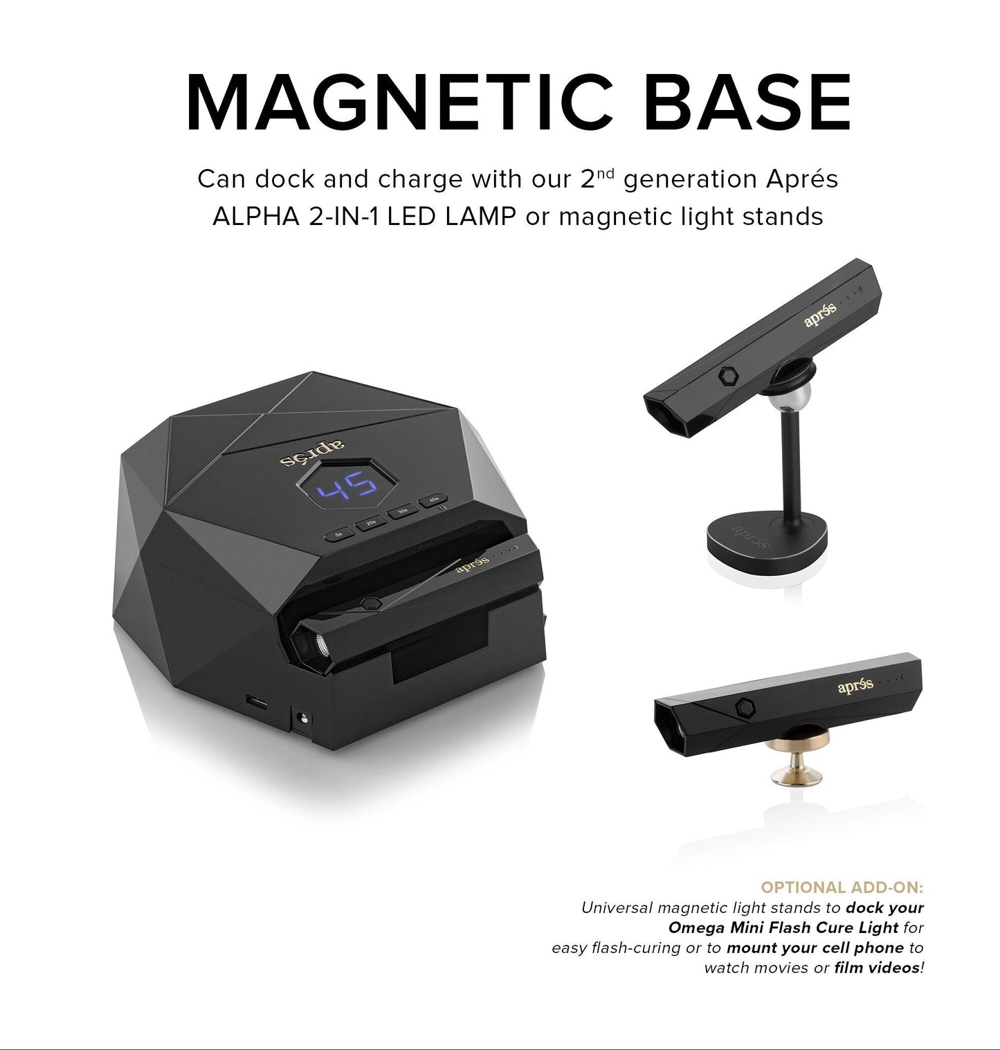 Apres Omega Mini Flash Cure Light Black 97477