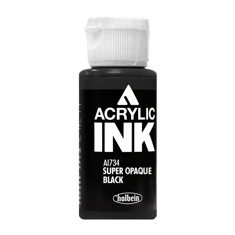 Holbein Acrylic Ink Super Opaque Black AI734C 15734