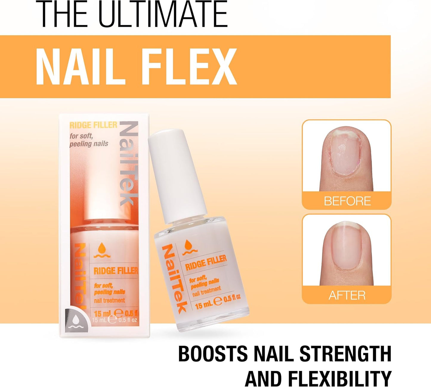 NailTek Ridge Filler 2 For Soft, Peeling Nails 15 ml 37815