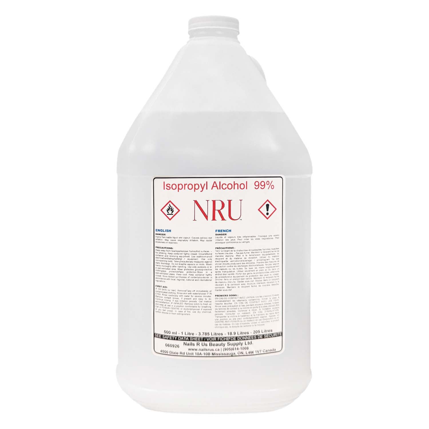 Canadian Alcohol 99% 1 Gallon UN1219G