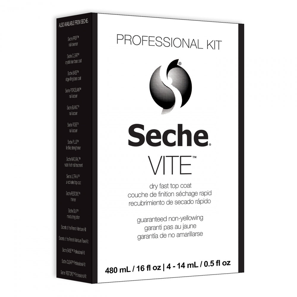 Seche Vite Dry Fast Top Coat Salon Refill Kit 16oz - 69939