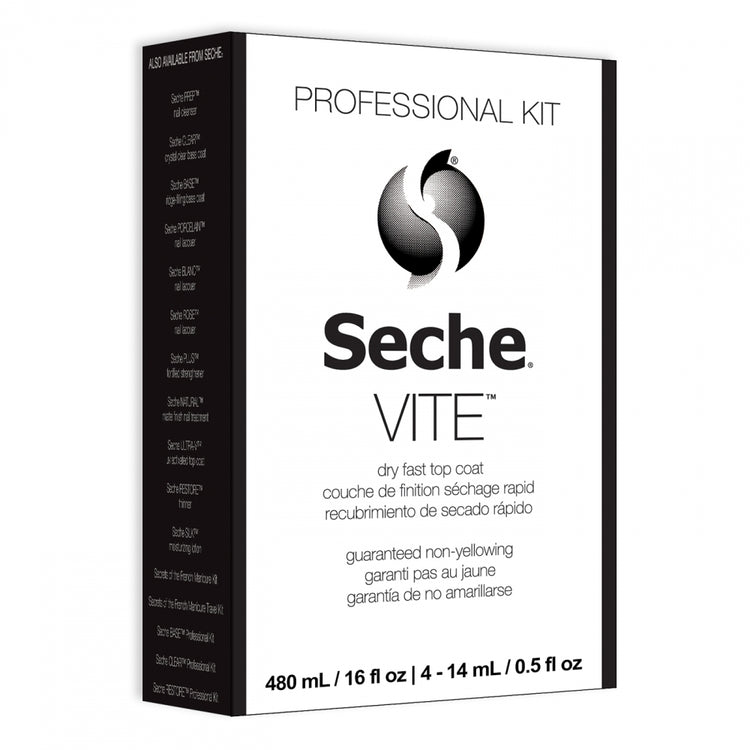 Seche Vite Dry Fast Top Coat Salon Refill Kit 16oz - 69939