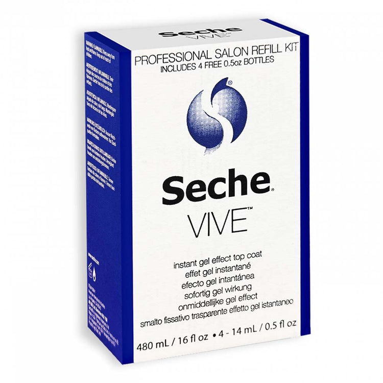 Seche Vive Gel Effect Top Coat Salon Refill Kit 16oz - 69941