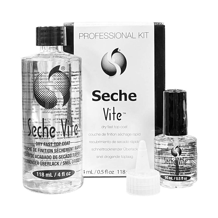 Seche Vite Dry Fast Top Coat Pro Kit (0.5oz & 4oz) #83040
