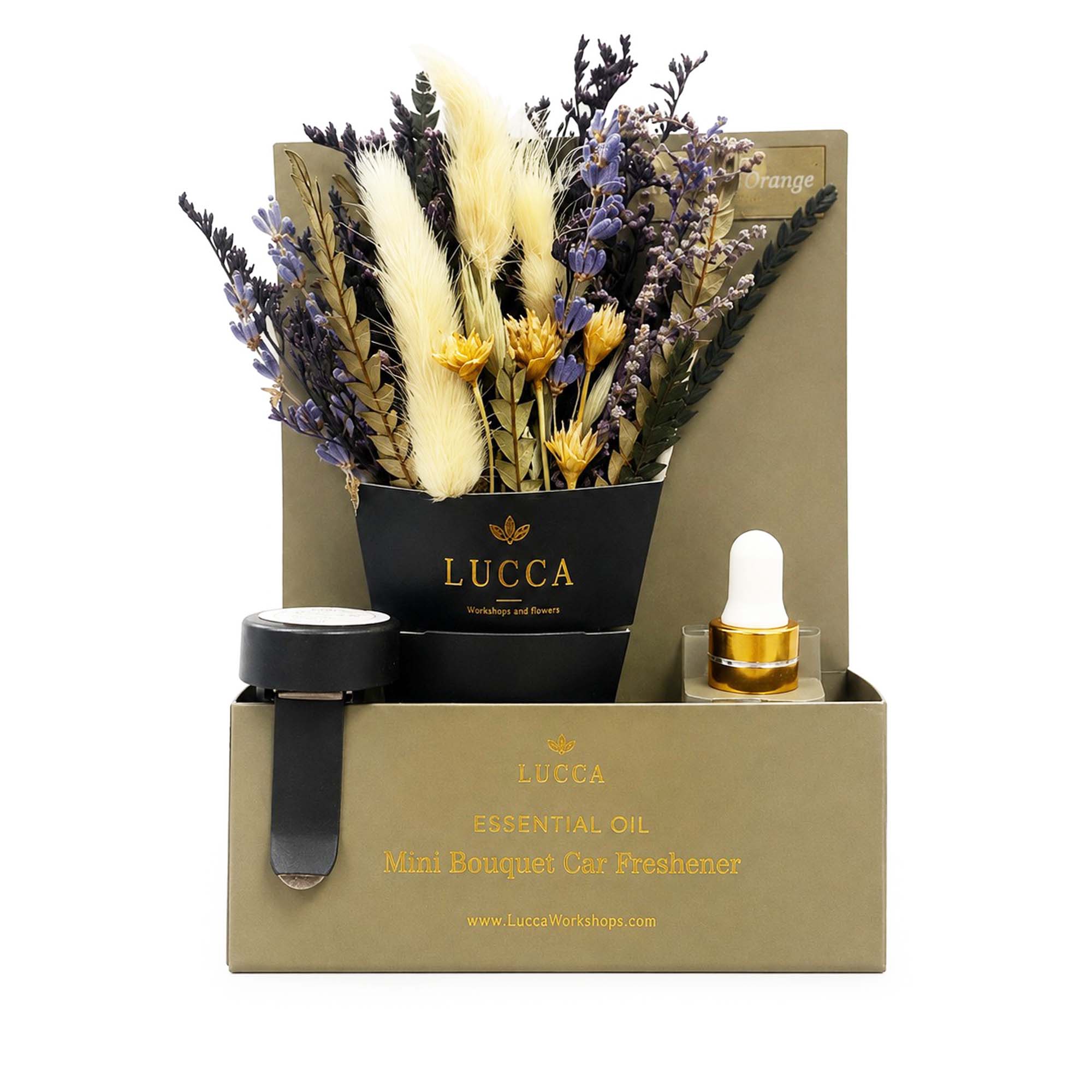 Nontoxic Floral Car Air Freshener | Lavender & Orange 19693