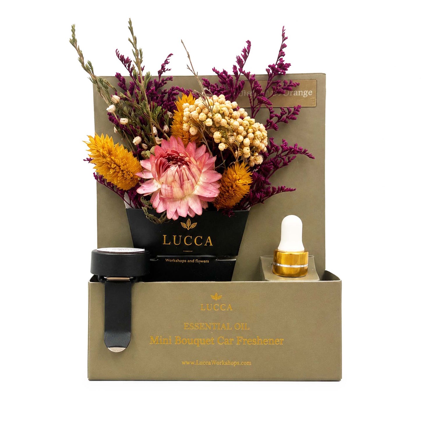 Nontoxic Floral Car Air Freshener | Lavender & Orange 19693