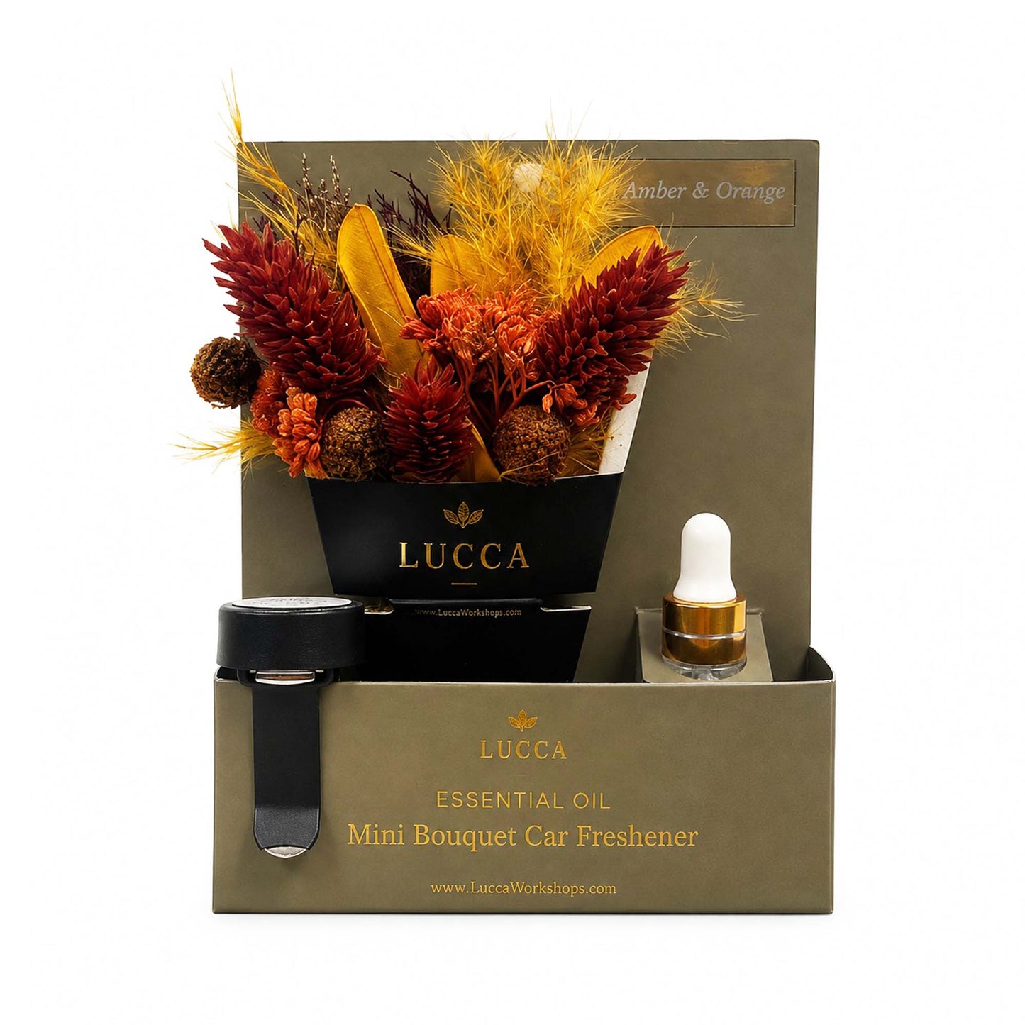 Nontoxic Floral Car Air Freshener | Lavender & Orange 19693
