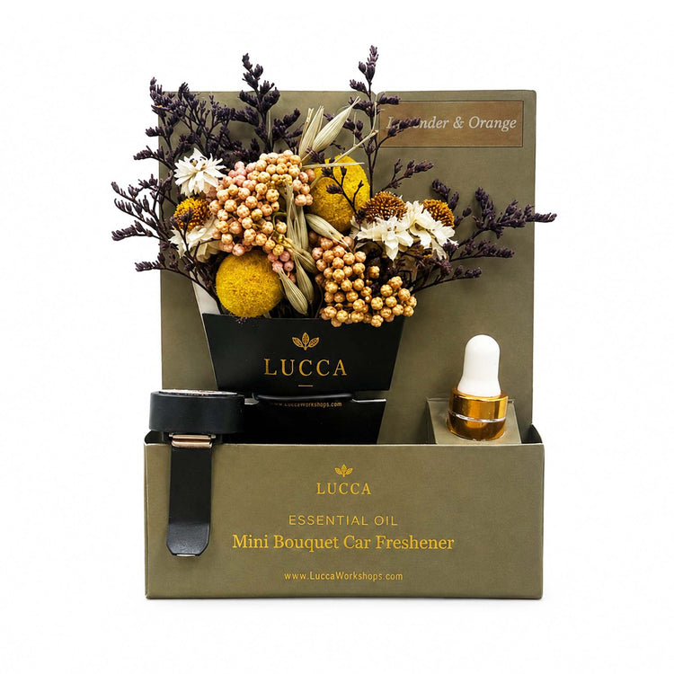 Nontoxic Floral Car Air Freshener | Lavender & Orange 19693
