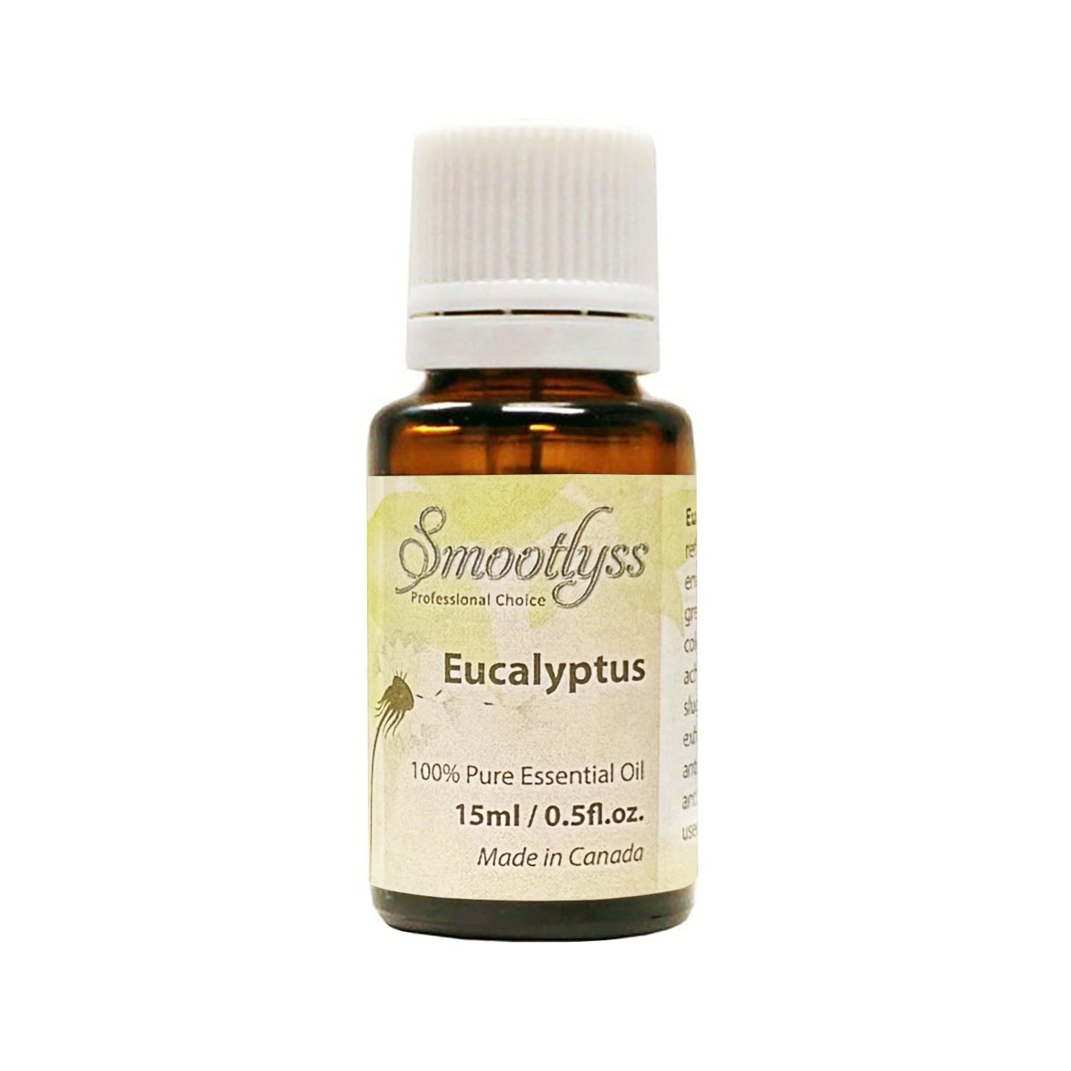 Smootlyss Eucalyptus Essential Oil 15ml Made In Canada 00327