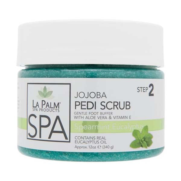 La Palm Jojoba Pedi Scrub 12oz- Spearmint Eucalyptus